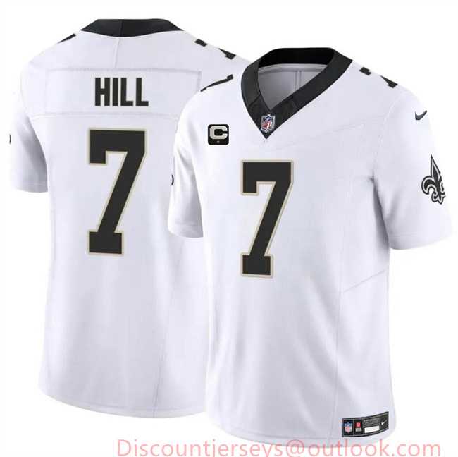 Men & Women & Youth New Orleans Saints #7 Taysom Hill White 2024 F.U.S.E With 1-Star C Patch Vapor Limited Stitched Jersey,We sell and wholesale Men & Women & Youth New Orleans Saints #7 Taysom Hill White 2024 F.U.S.E With 1-Star C Patch Vapor Limited Stitched Jersey on line form chian!